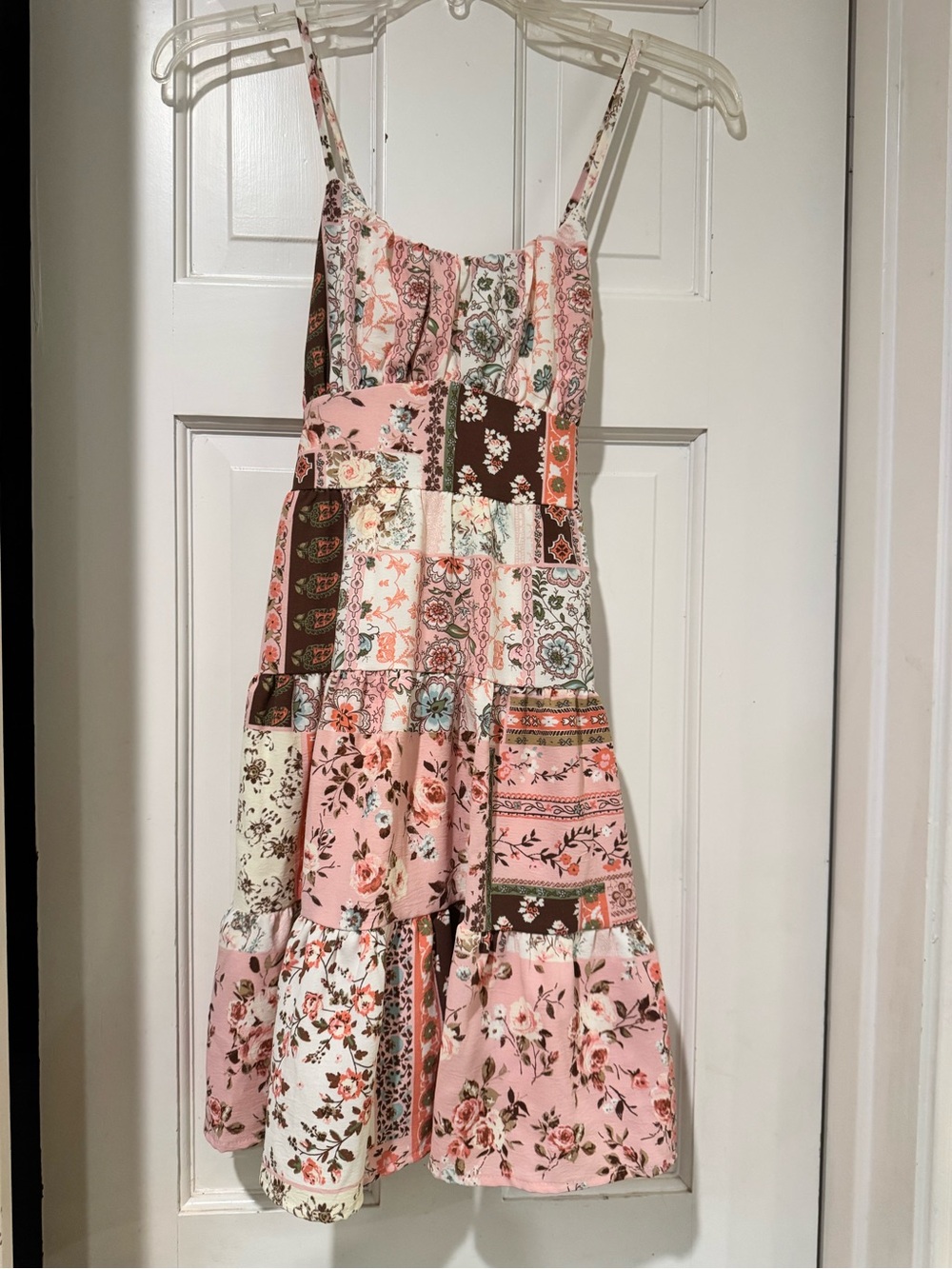 Altard State Floral Patchwork Tiered Sundress - XXS